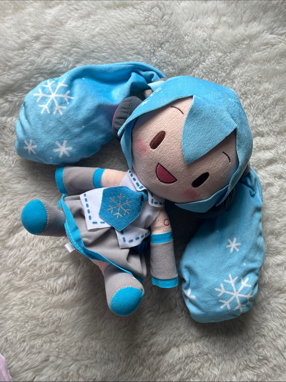 SEGA Vocaloid Plush Snow Miku Hatsune Miku Special Fluffy Plushie 2010